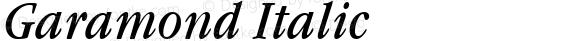 Garamond Italic