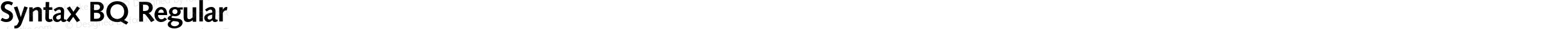 Syntax BQ Regular