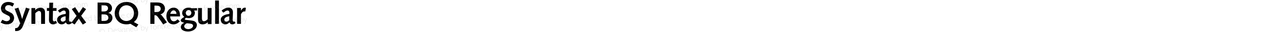 Syntax BQ Regular
