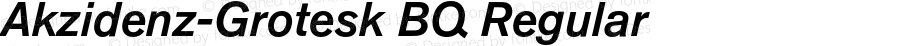 Akzidenz-Grotesk BQ Regular 001.000