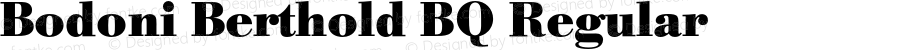 Bodoni Berthold BQ Regular