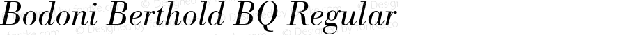 Bodoni Berthold BQ Regular