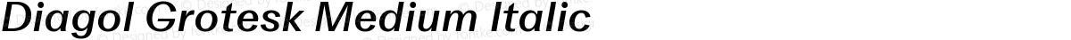 Diagol Grotesk Medium Italic