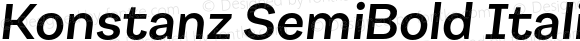 Konstanz SemiBold Italic