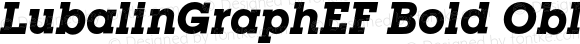 LubalinGraphEF Bold Oblique