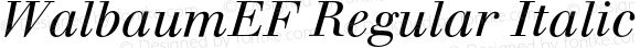 WalbaumEF Regular Italic