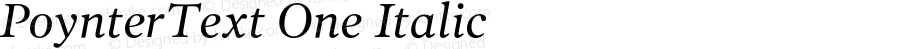 PoynterText One Italic