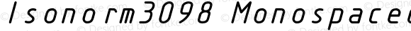 Isonorm3098 Monospaced Italic