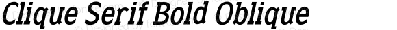 Clique Serif Bold Oblique