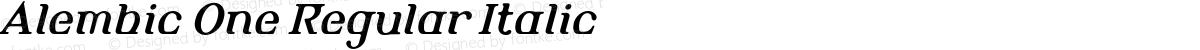 Alembic One Regular Italic