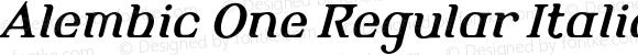 Alembic One Regular Italic