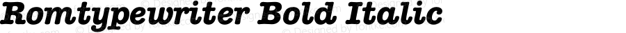 Romtypewriter Bold Italic