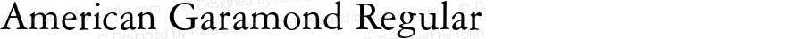 American Garamond Regular 2.0-1.0