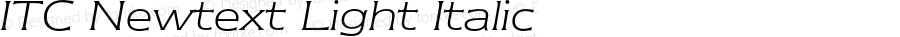 ITC Newtext Light Italic