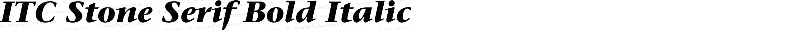 ITC Stone Serif Bold Italic