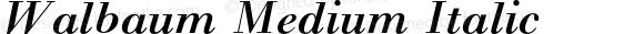 Walbaum Medium Italic