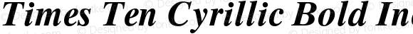 Times Ten Cyrillic Bold Inclined