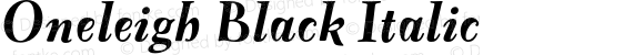 Oneleigh Black Italic 001.000