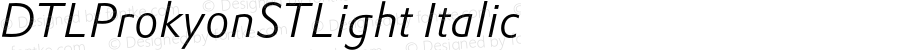 DTLProkyonSTLight Italic