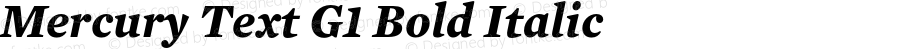 Mercury Text G1 Bold Italic