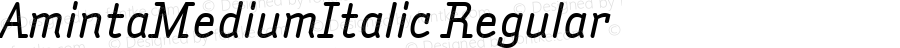 AmintaMediumItalic Regular Macromedia Fontographer 4.1.5 15/07/2002