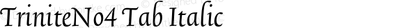 TriniteNo4 Tab Italic