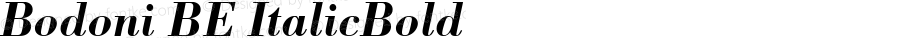 Bodoni BE ItalicBold