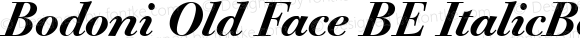 Bodoni Old Face BE Medium Italic