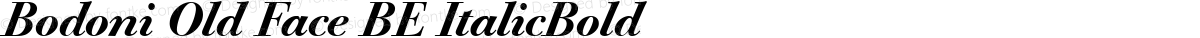 Bodoni Old Face BE ItalicBold