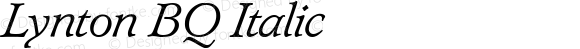 Lynton Light Italic