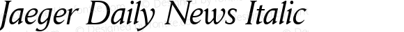 Jaeger Daily News Italic