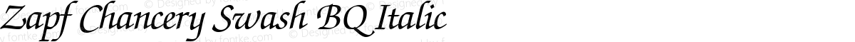 Zapf Chancery Swash BQ Italic