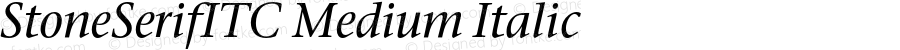 StoneSerifITC Medium Italic