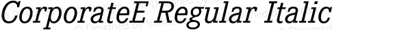 CorporateE Regular Italic