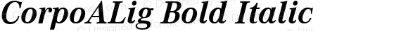 CorpoALig Bold Italic