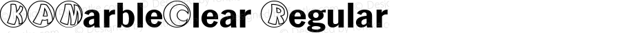 KAMarbleClear Regular Altsys Fontographer 4.0 10/13/93