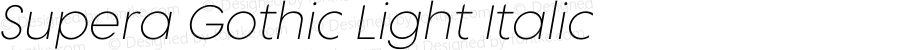 Supera Gothic Light Italic