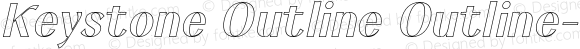 Keystone Outline Italic