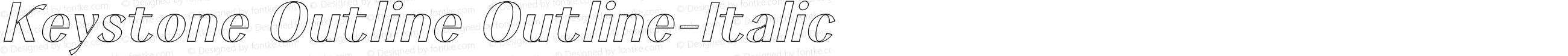 Keystone Outline Outline-Italic