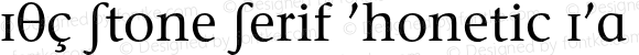 ITC Stone Serif Phonetic IPA Regular 001.002