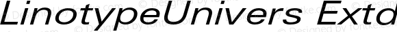 LinotypeUnivers Extd Regular Italic