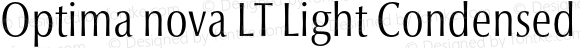 Optima nova LT Light Condensed Regular