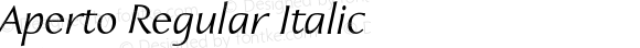 Aperto Regular Italic