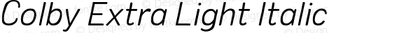 Colby Extra Light Italic