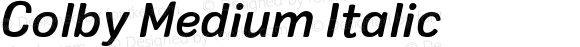 Colby Medium Italic