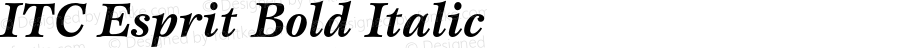 ITC Esprit Bold Italic