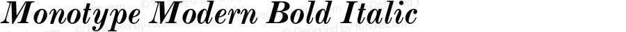 Monotype Modern Bold Italic 001.000
