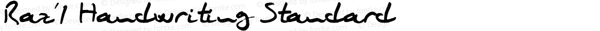 Raz'1 Handwriting Standard