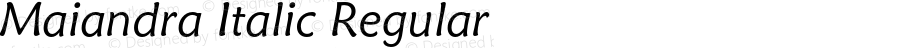 Maiandra Italic Regular 003.001