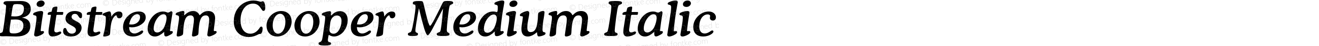 Bitstream Cooper Medium Italic